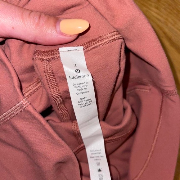 Pink/Peach Lululemon Align Leggings 25” Size 2 - Picture 3 of 3